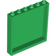 Lego panel, zeď 1x6x5, zelená (4506695)
